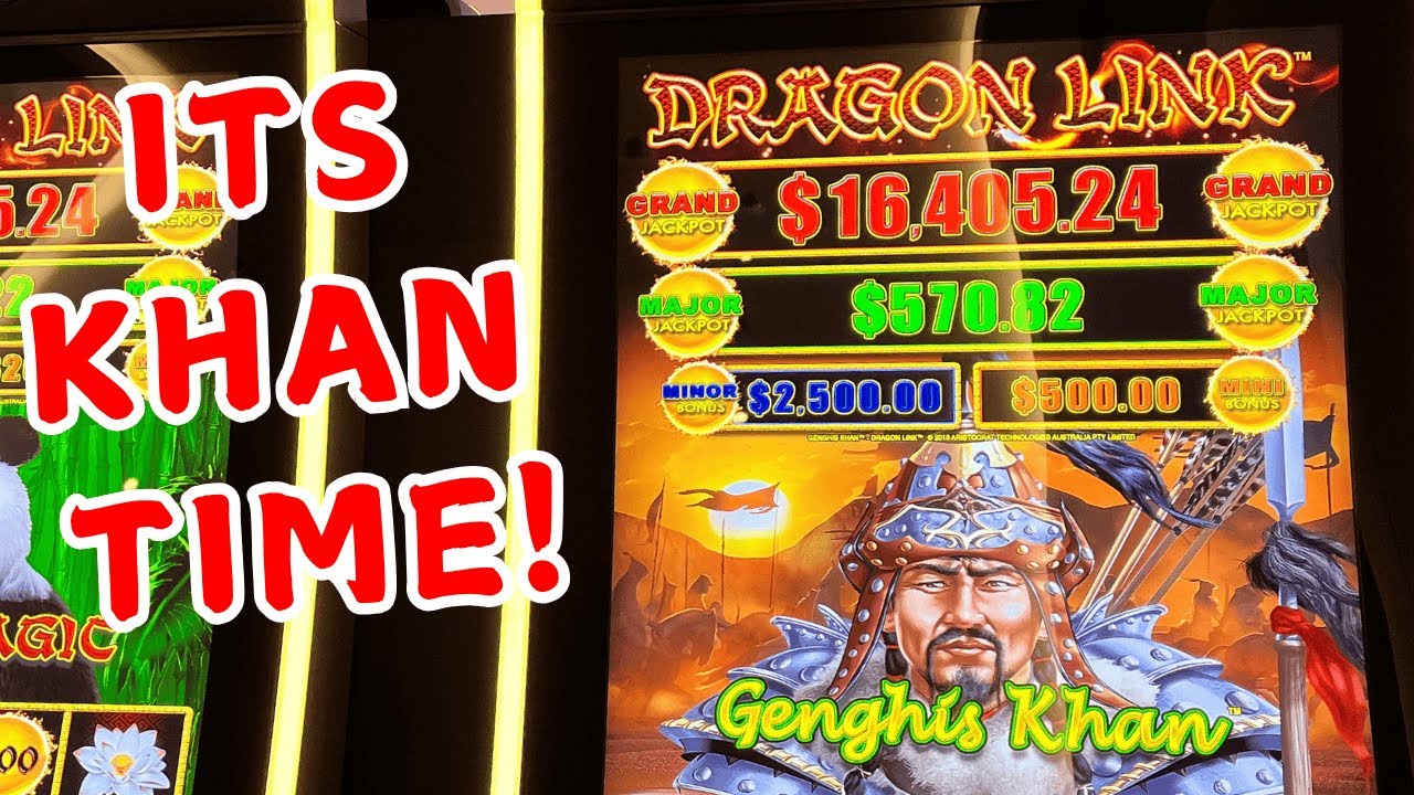 ХАН-МЕН! Мы даём отпор. Играем в игровой автомат Dragon Link Genghis Khan.