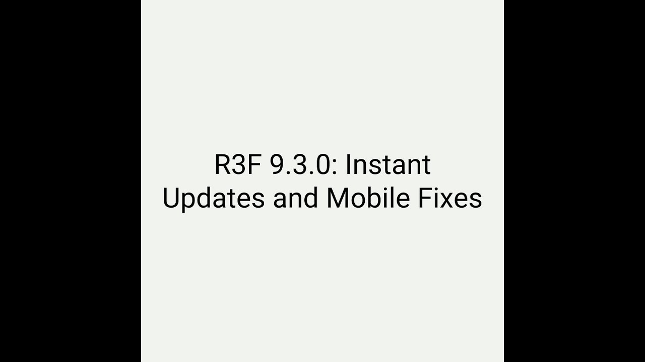 R3F 9.3.0: Instant Updates and Mobile Fixes #Shorts #Software_Development #Web_Development