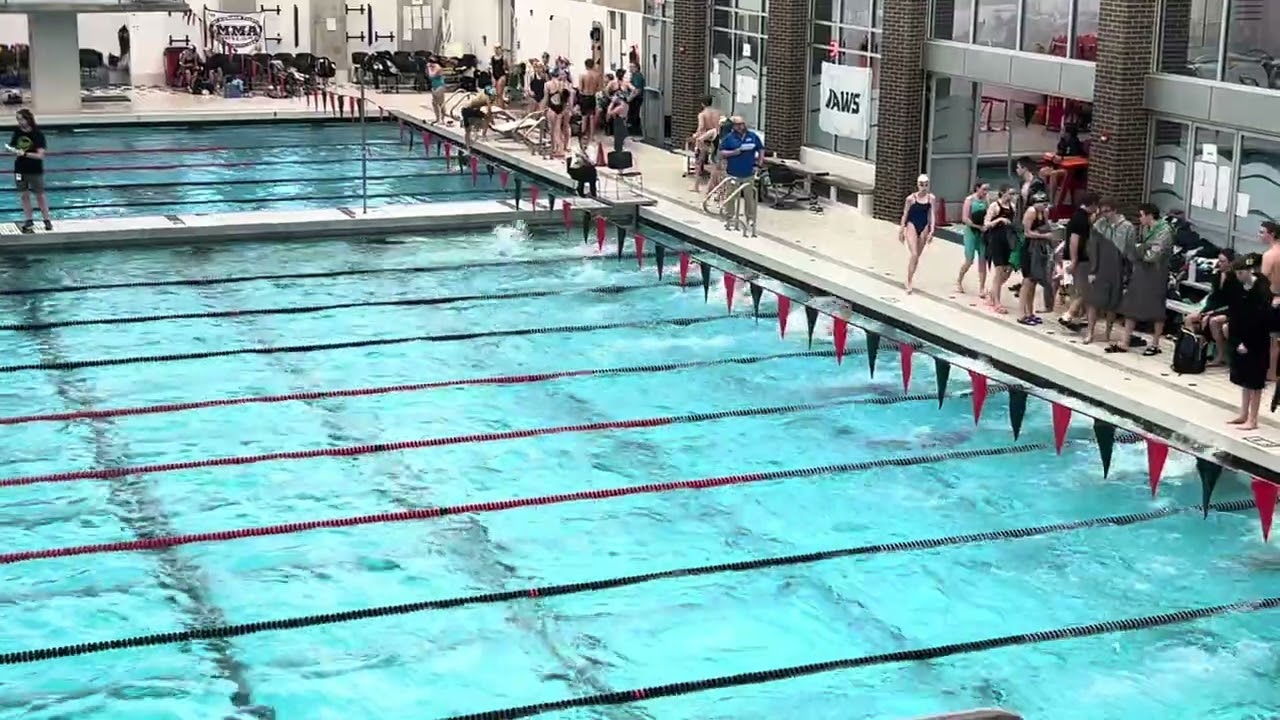 East Kentwood High School MI. Swim meet. 07 Feb 2026. Girls 50 yard freestyle heat 9