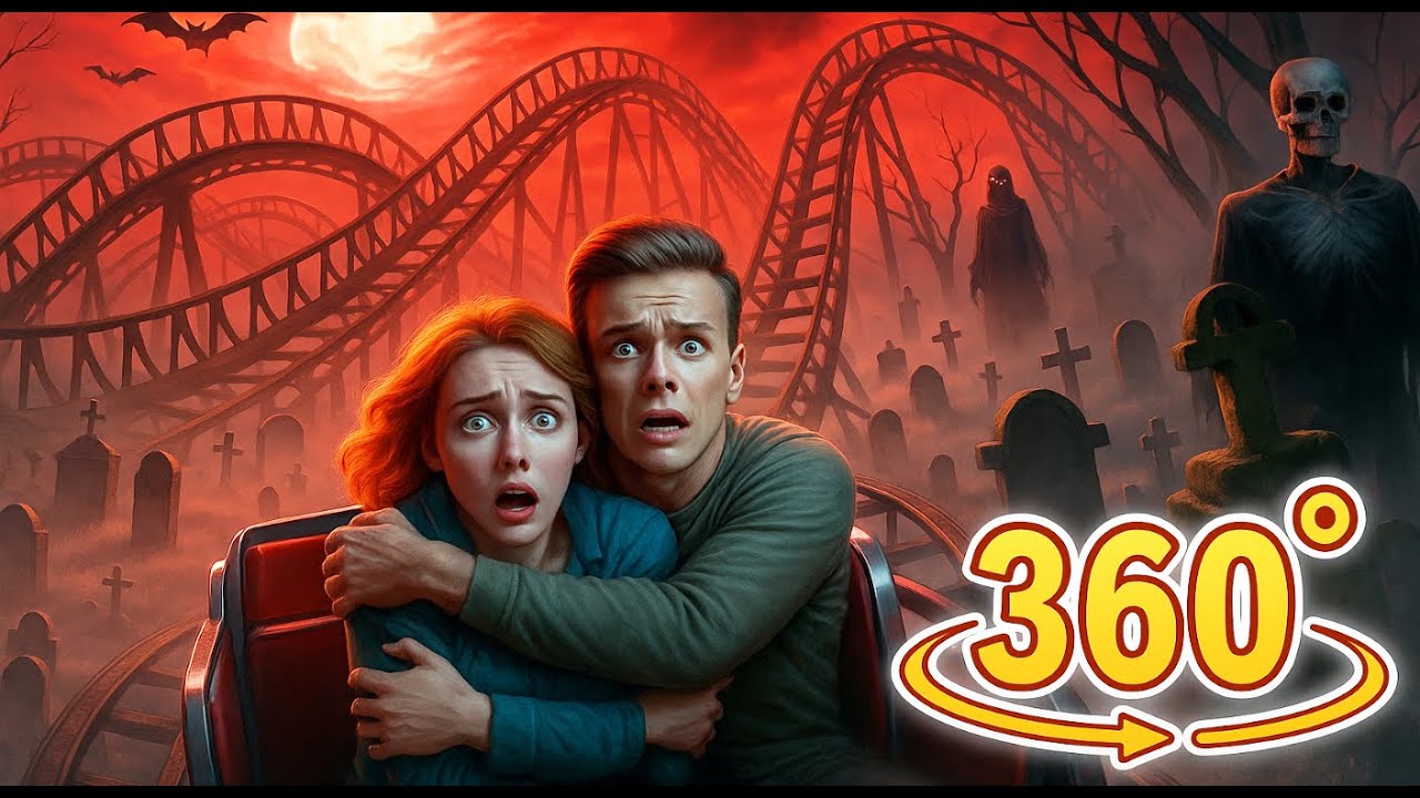 360&deg; Horror Rollercoaster Ride | Terrifying Halloween VR Experience! Can You Survive the Monsters