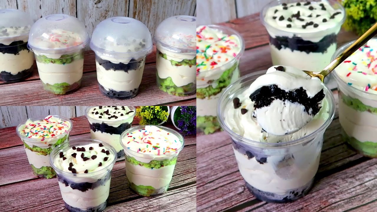 FUDGEE BAR ICE CREAM CAKE IN A CUP l NO BAKE, NO OVEN ICE CREAM CAKE