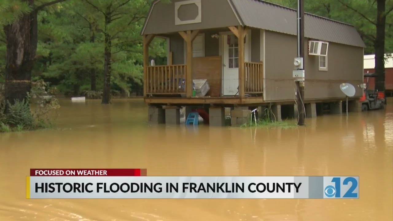Historic flooding along Homochitto River in Franklin County