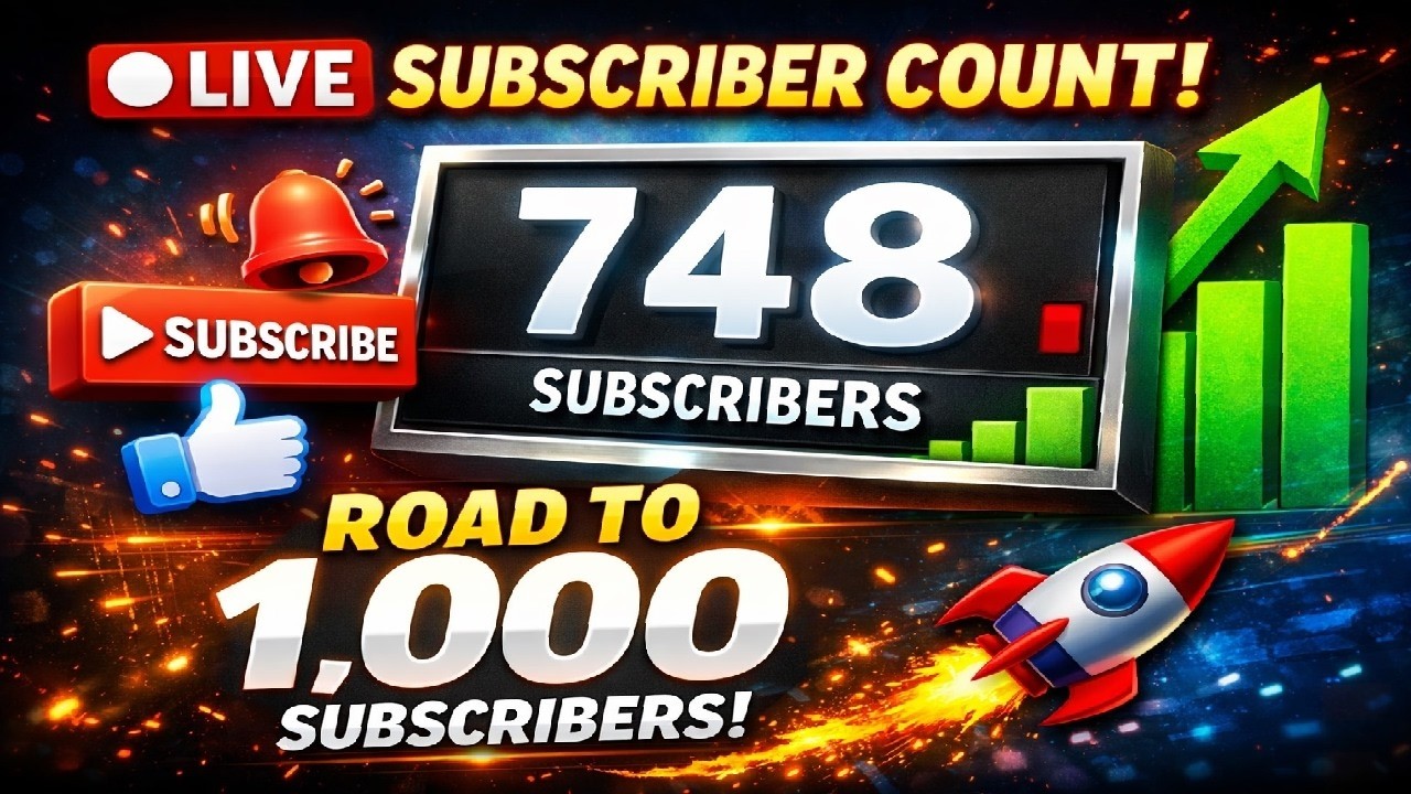 LIVE 🔴 Subscriber Counter Live – Can We Hit 1,000 Today?