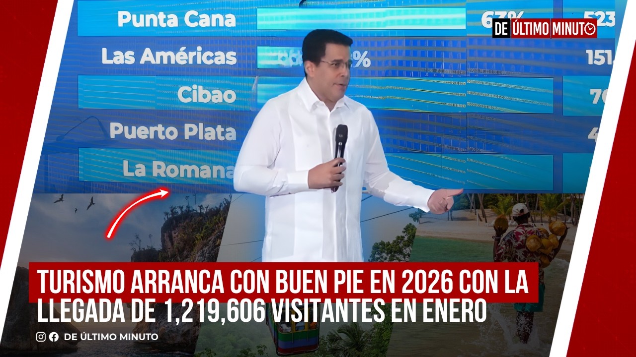 TURISMO ARRANCA CON BUEN PIE EN 2026 CON LA LLEGADA DE 1,219,606 VISITANTES EN ENERO