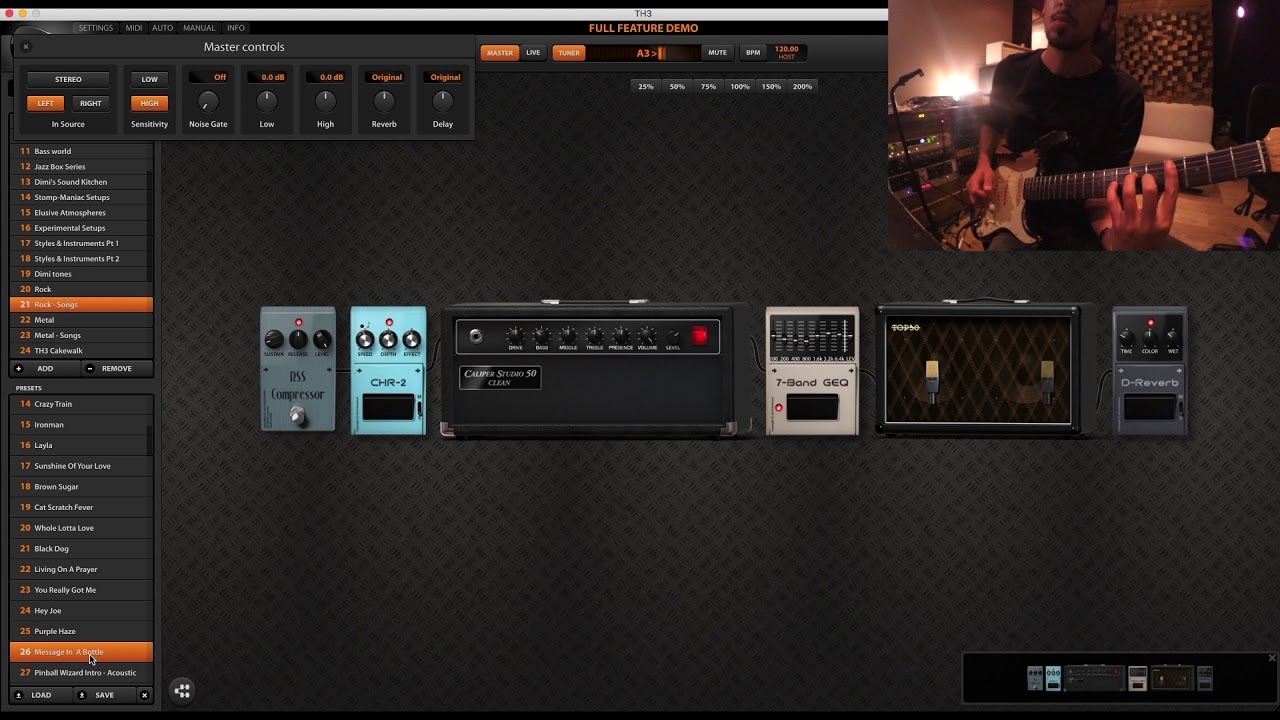 Overloud TH3 Rock Songs Preset And Walkthrough