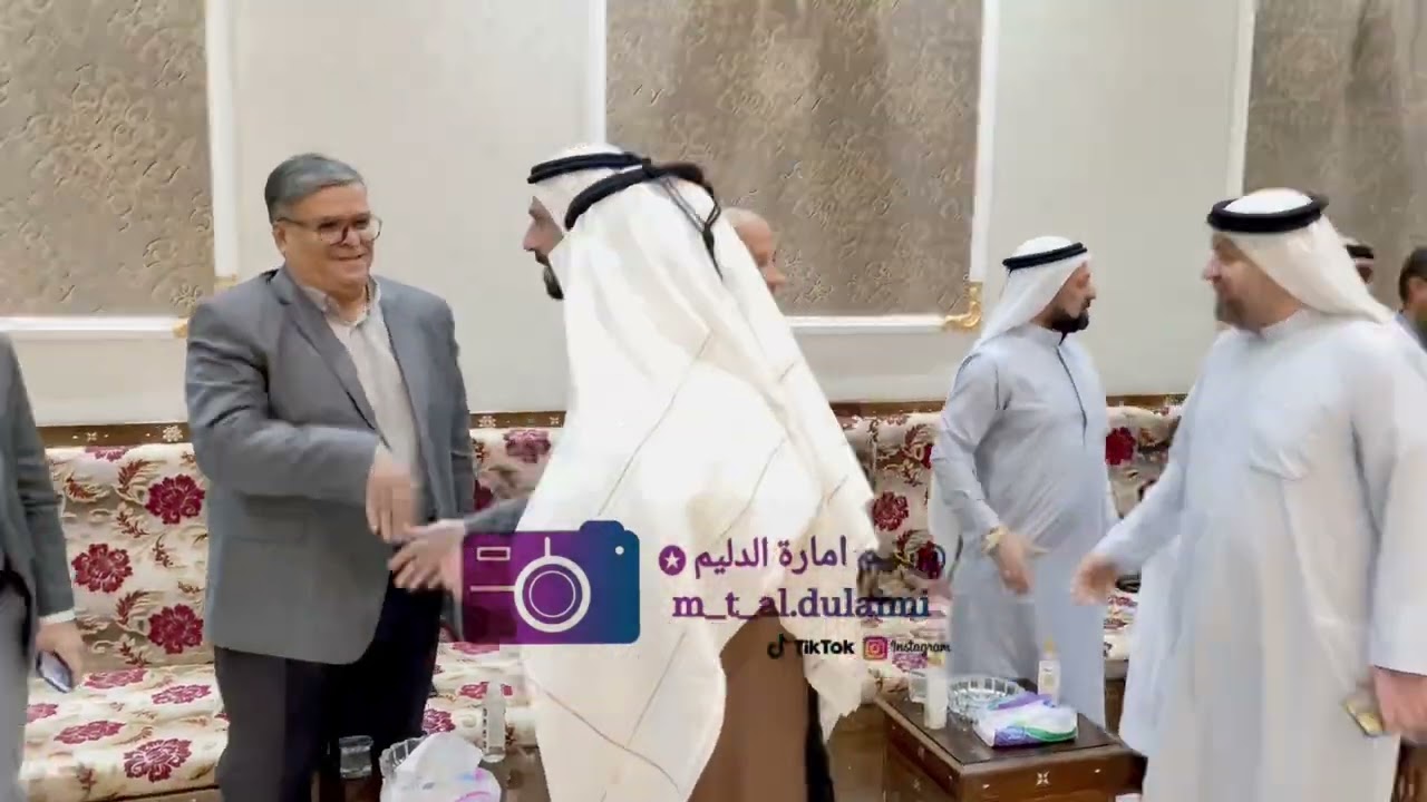 الشيخ علي حاتم سليمان (امير_الدليم) كان بضيافة الشيخ عماد الحماد الزعيلي في الرمادي