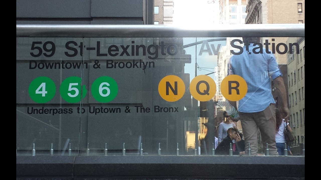 MTA NYC Subway: R46, R62/A, R142/A & R160 (4) (5) (6) (N) (Q) (R) Trains @ Lexington Ave-59th Street