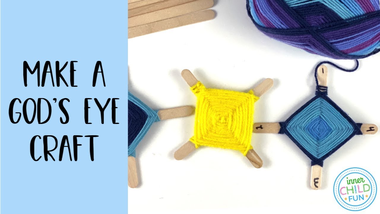 How to Make a God's Eye with 2 Sticks