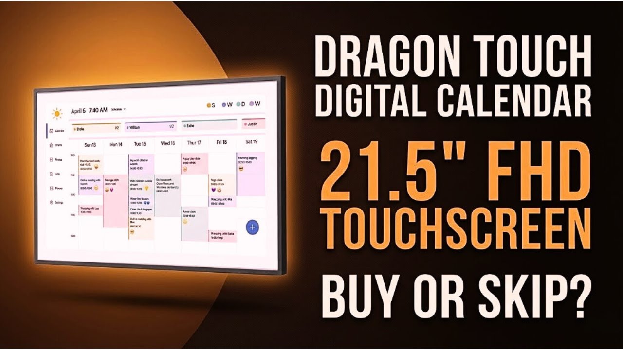 Dragon Touch 21.5 Digital Calendar Review: Touchscreen Family Wall Planner for Home