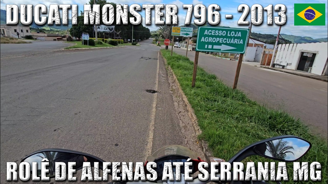 🇧🇷 Ducati Monster 796 2013 - Rolê na Rodovia de Alfenas até Serrania MG