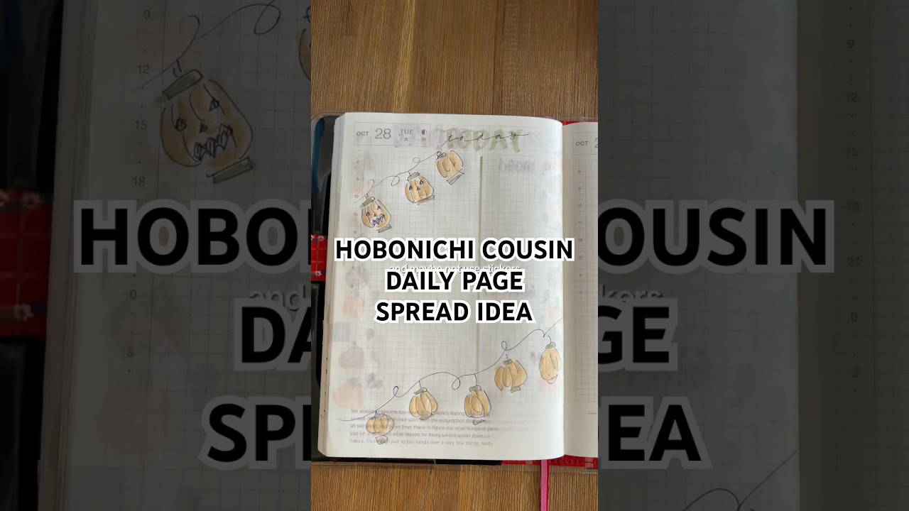 Hobonichi cousin Halloween spread 🎃#hobonichi  #plannerlayout #journalinginspiration #journaling