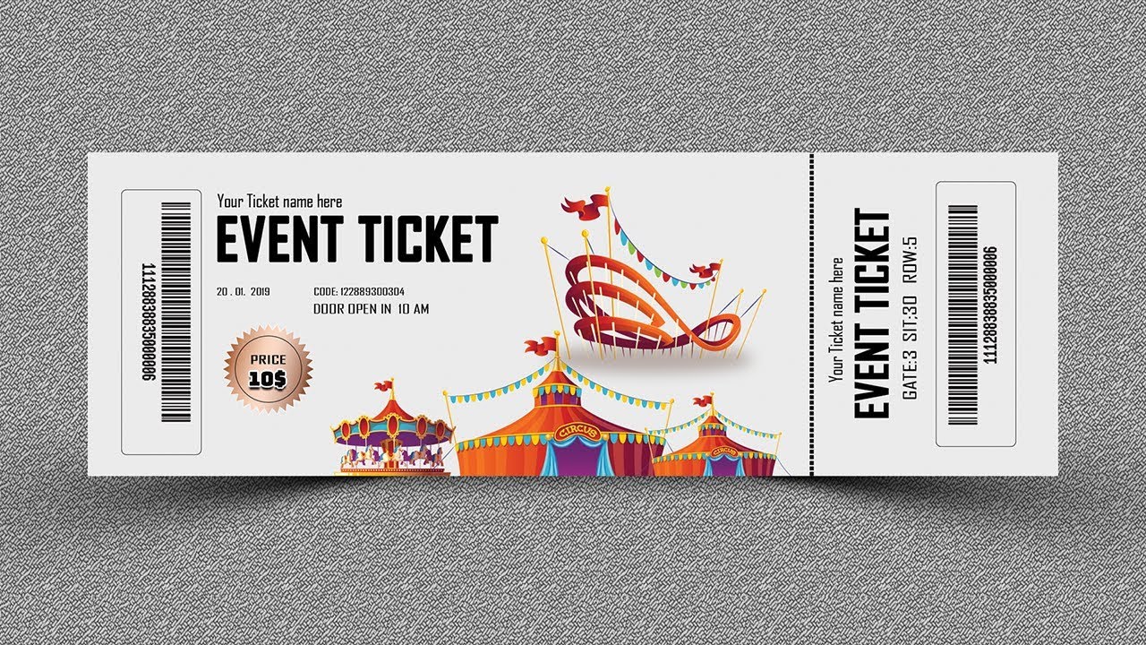 Event Ticket Design-Photoshop Tutorial