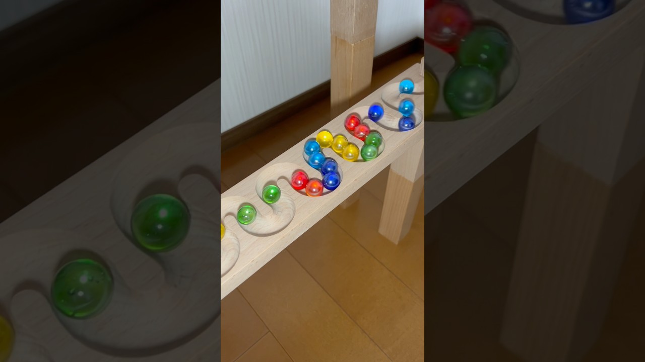 HABA Wooden Swaying Slope & Spiral Board Marble Run ASMR #marblerunhealing #satisfying