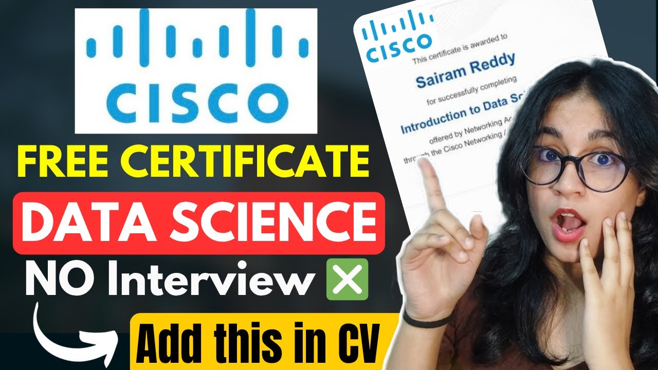 🔥100% FREE Cisco Certificate - Data Science