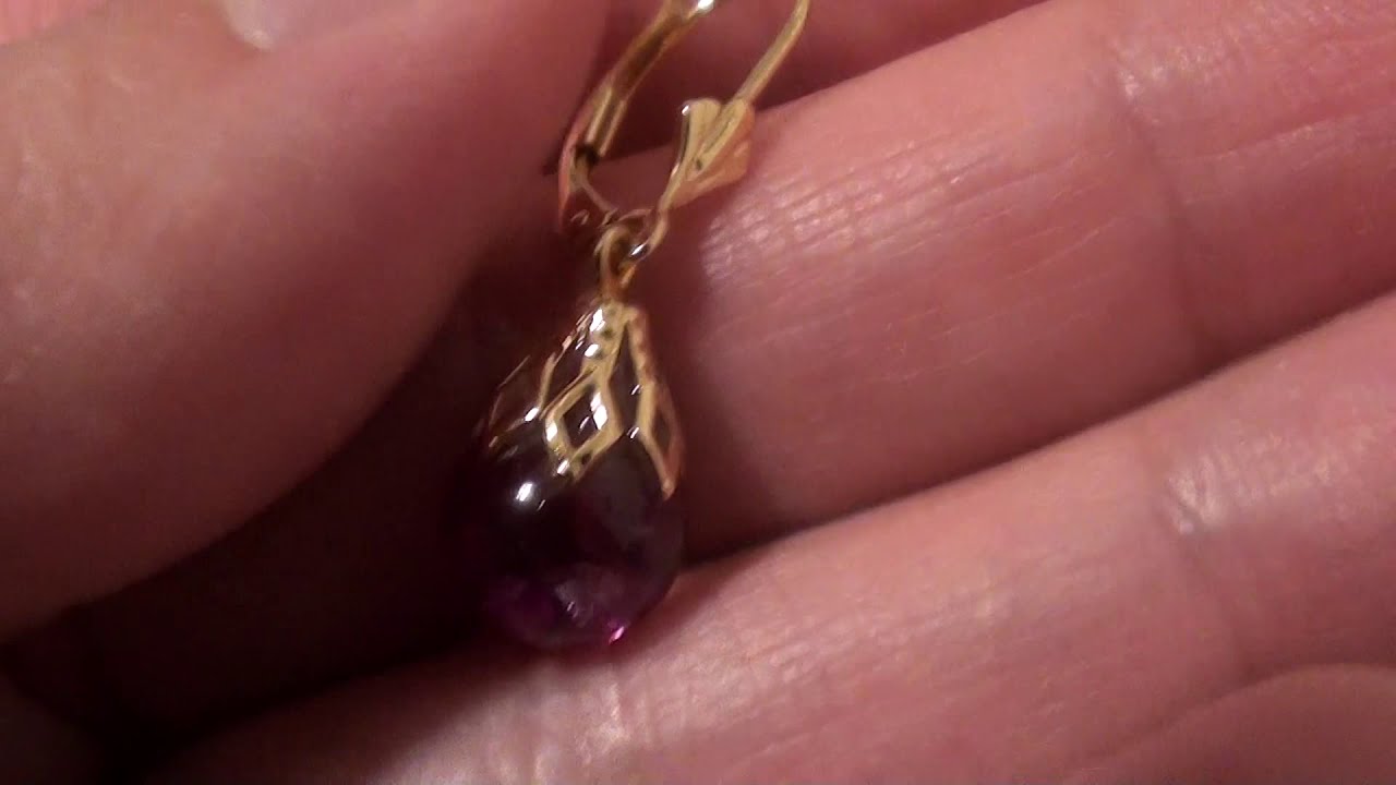 ROSS SIMONS 1.20 ct. t.w. Floating Ruby Drop Earrings in 14kt Yellow Gold