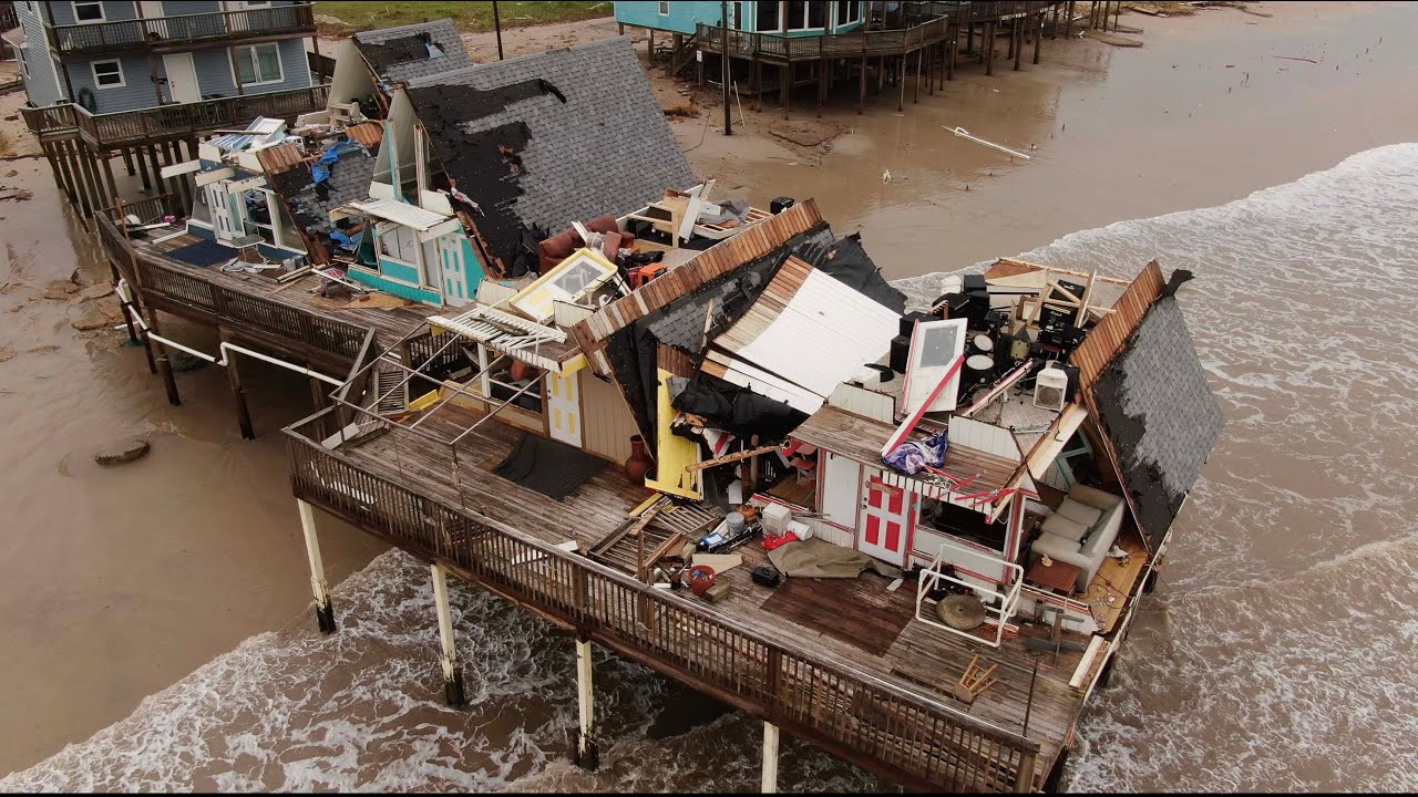 The Aftermath of Hurricane BERYL - Surfside Beach Damage - Houston Under Water 7/8/2024