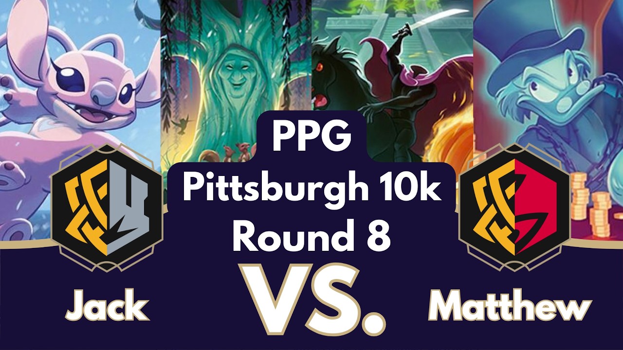 Disney Lorcana PPG Pittsburgh 10k Round 8 | Steel Song VS Amber Ruby | Winterspell Meta