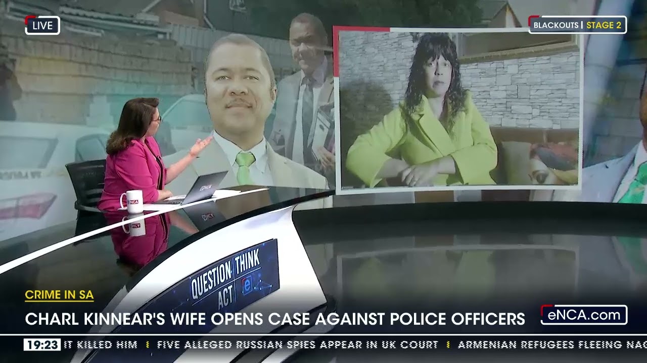 Charl Kinnear's wife opens case against police officers