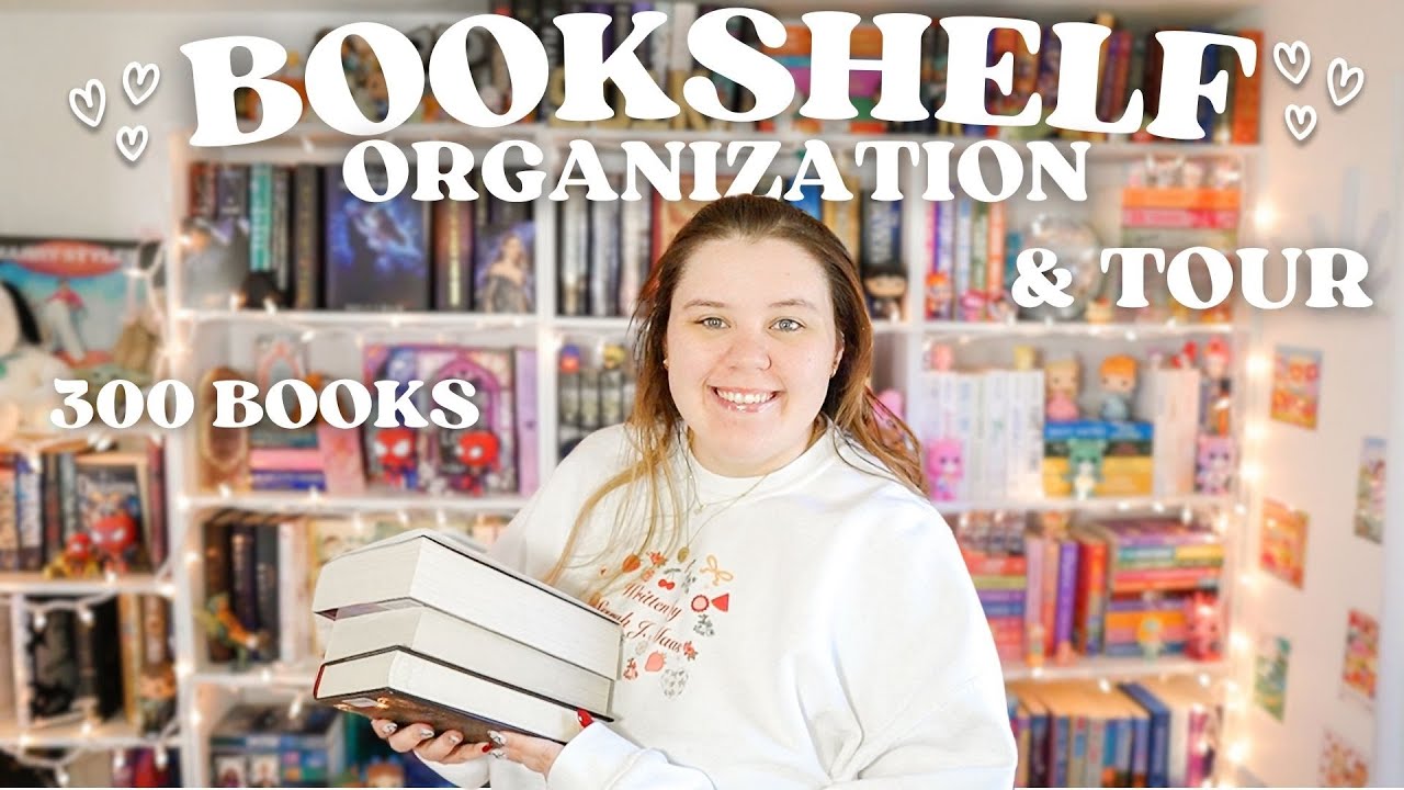 organizing *EVERY* book I own + my 2025 bookshelf tour 📚