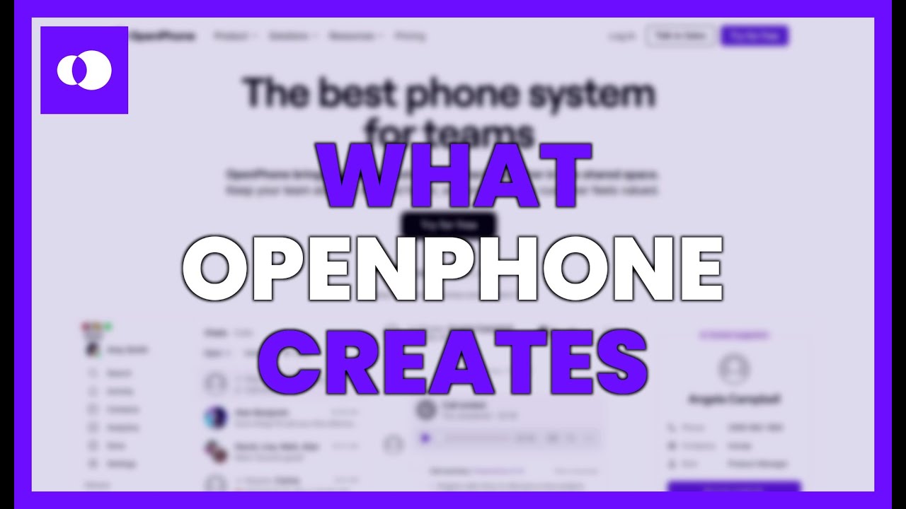 WHAT IS OPENPHONE? IT CREATES PROFESSIONAL LINES AND SELLS INSURANCE