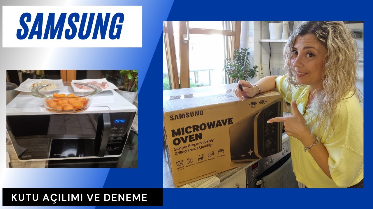 SAMSUNG MIKRODALGA FIRIN 23 LT MG23K3513AW❗KUTU AÇILIMI VE DENEME ❗MICROWAVE OVEN UNBOXING❗