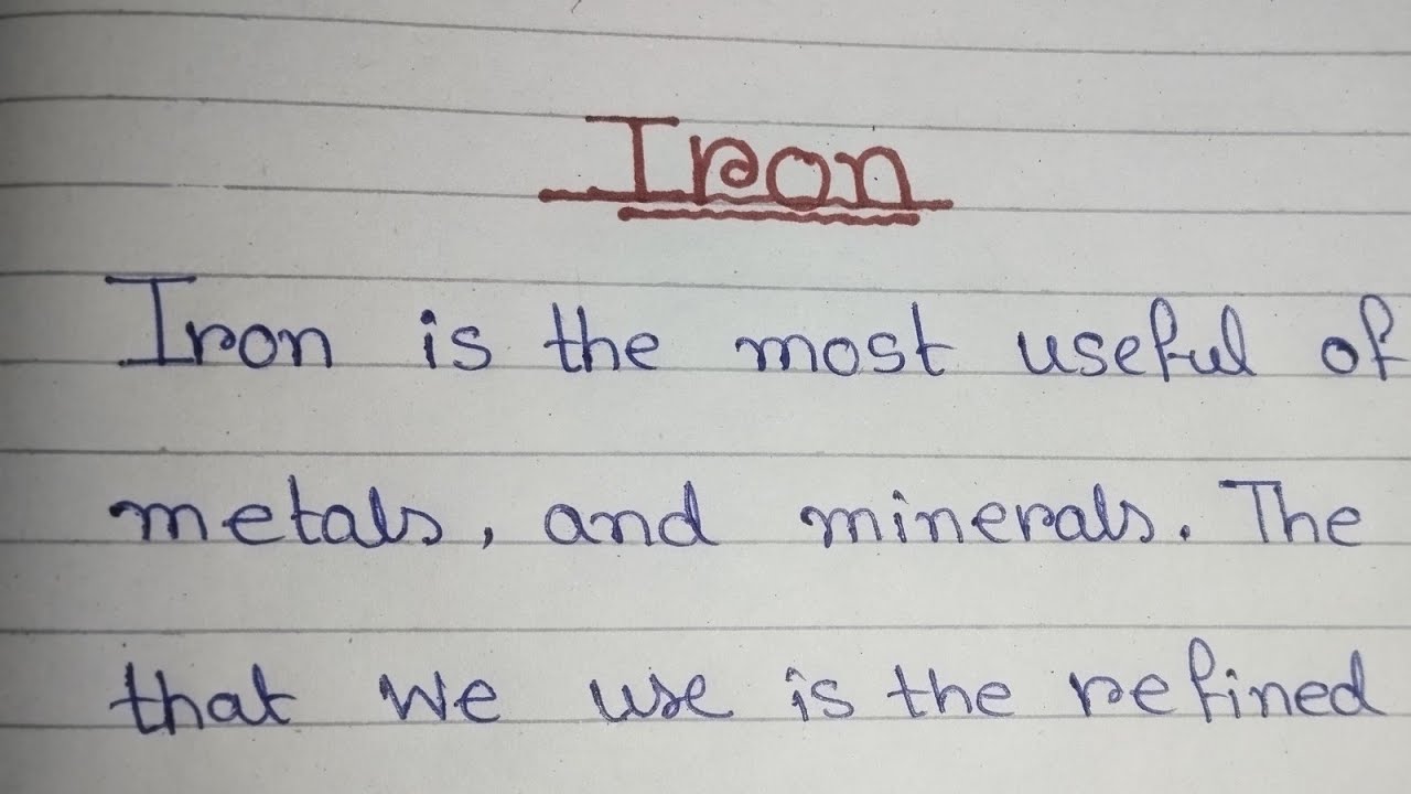 Iron // paragraph writing on iron.