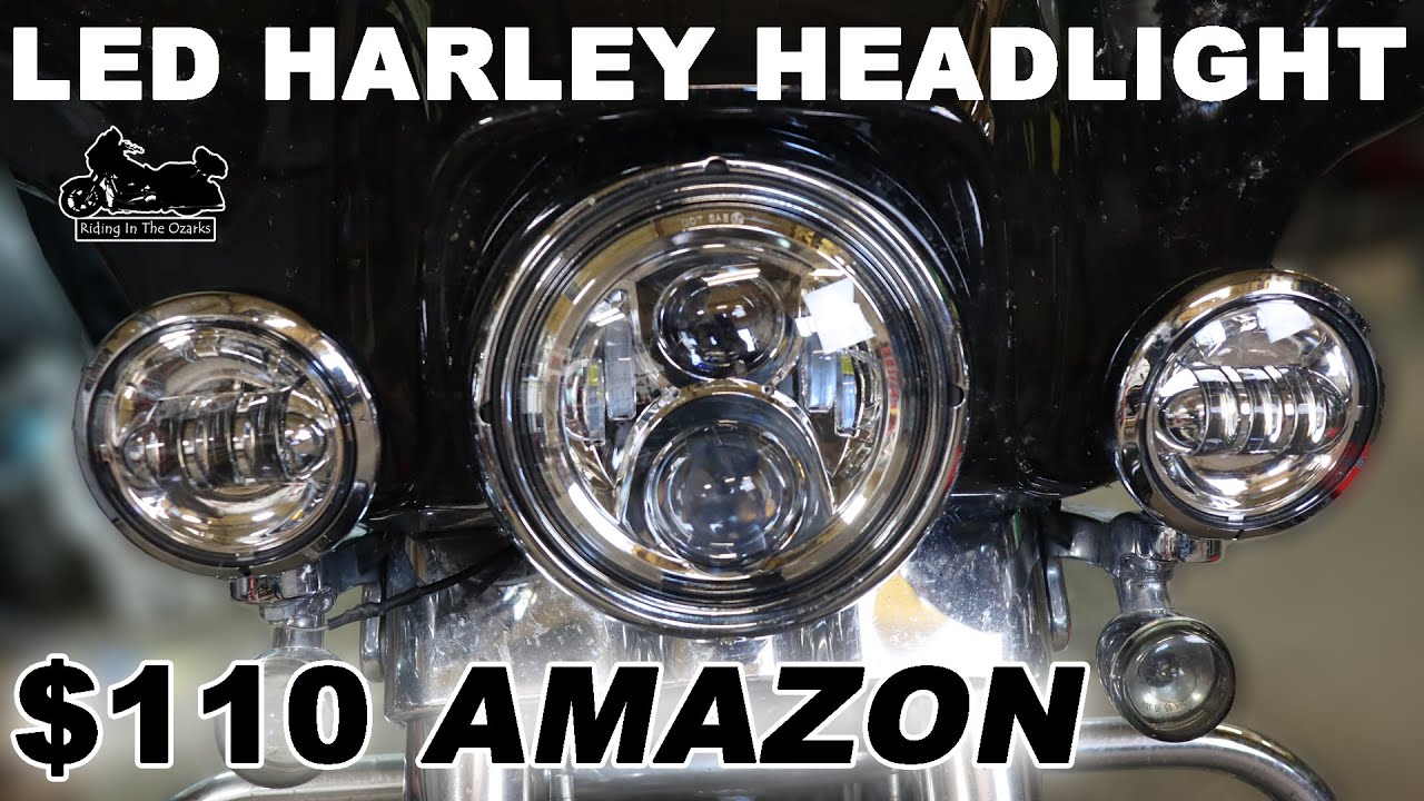 Is this $110 Amazon LED HARLEY HEADLIGHT with Passing Lights the BEST value? INSTALL and REVIEW