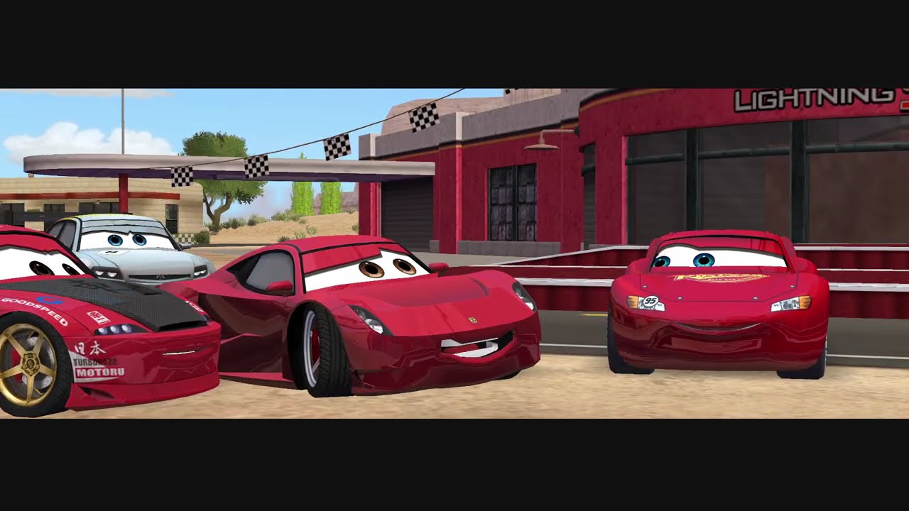 Cars Mater-National Wii - Stadium Race #3 and Team Relay #4 (Dolphin)