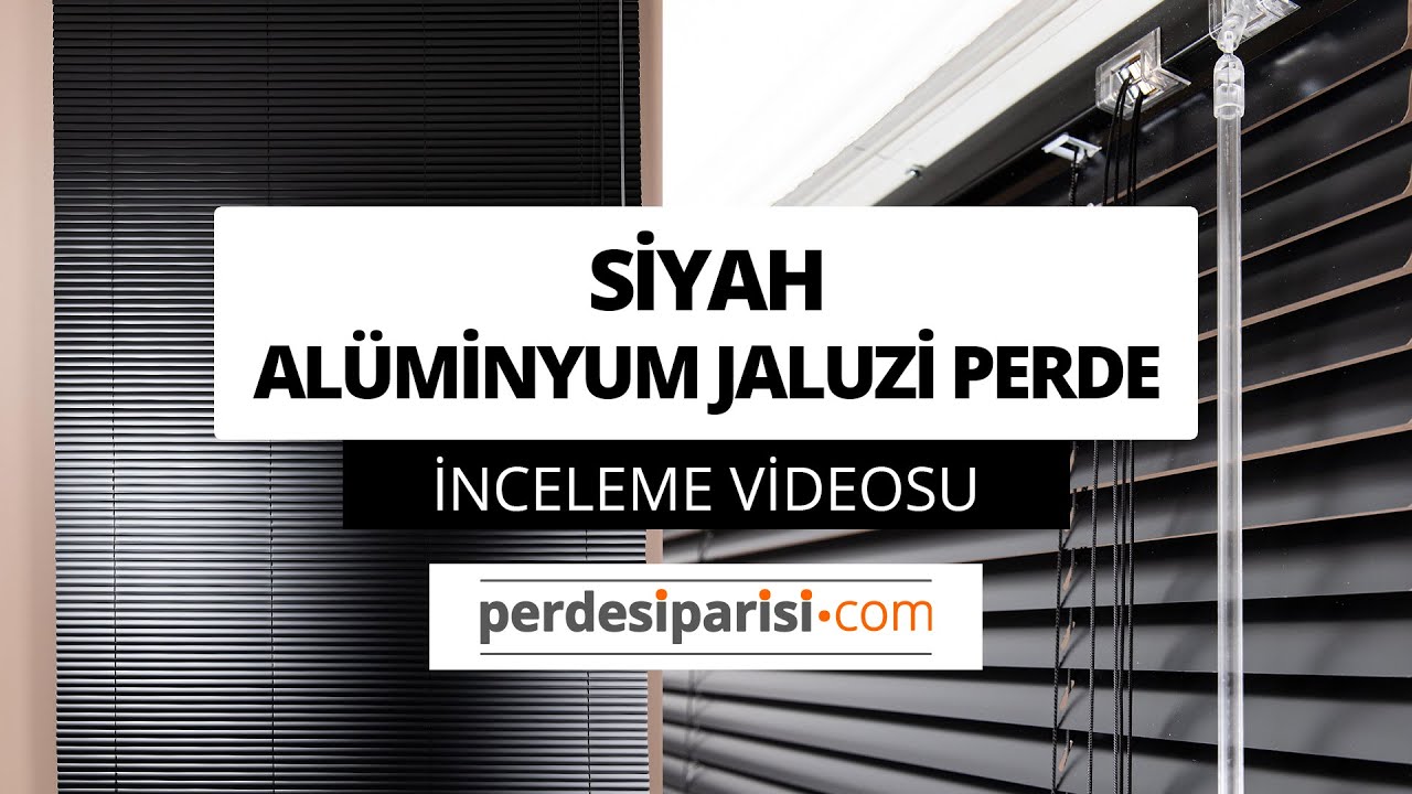 Siyah Alüminyum Jaluzi Perde - PerdeSiparisi.com