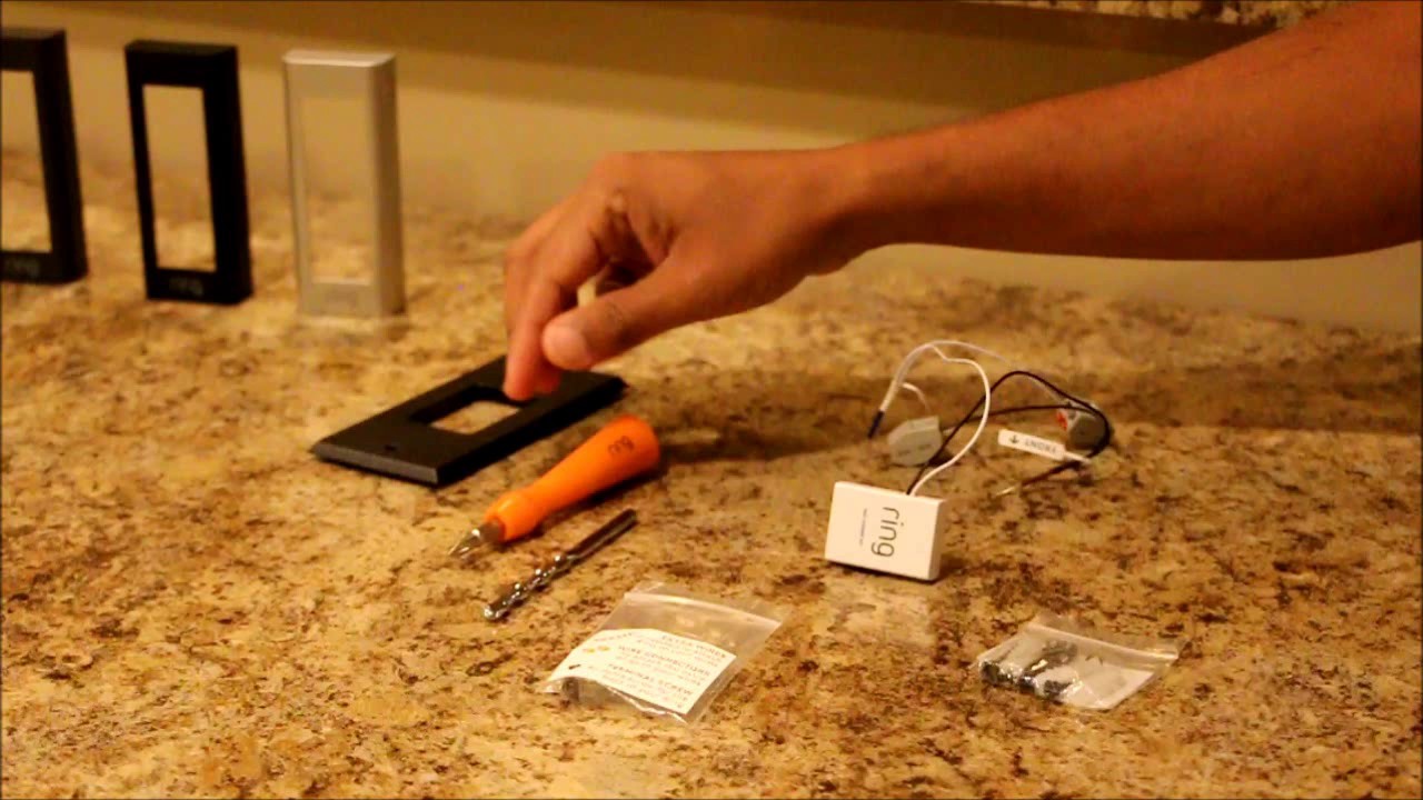 Ring Video Doorbell Pro wiring for new construction with wall-mounted Android tablet