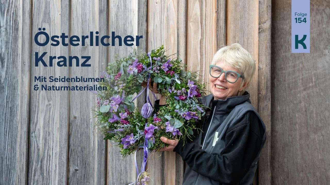 Osterkranz selber binden | DIY Fr&uuml;hling mit Seidenblumen | Nat&uuml;rliche Bastelidee 🐇🌸🌿