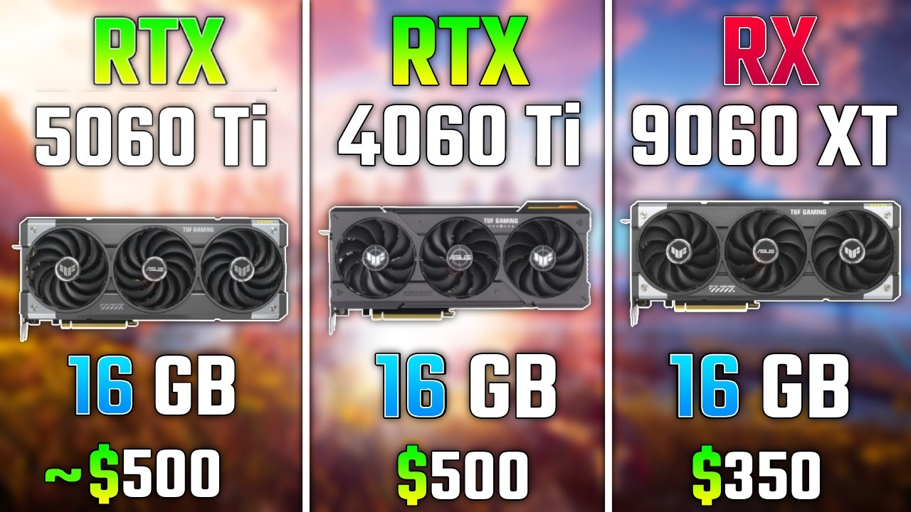 RTX 5060 Ti vs RTX 4060 Ti vs RX 9060 XT | Test in 7 Games