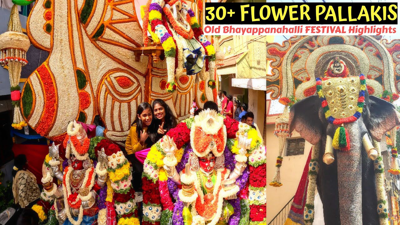 Old Bhayappanahalli Pallaki Utsava 2025 | 30+ Flower Pallakis | Massive Devotional Procession
