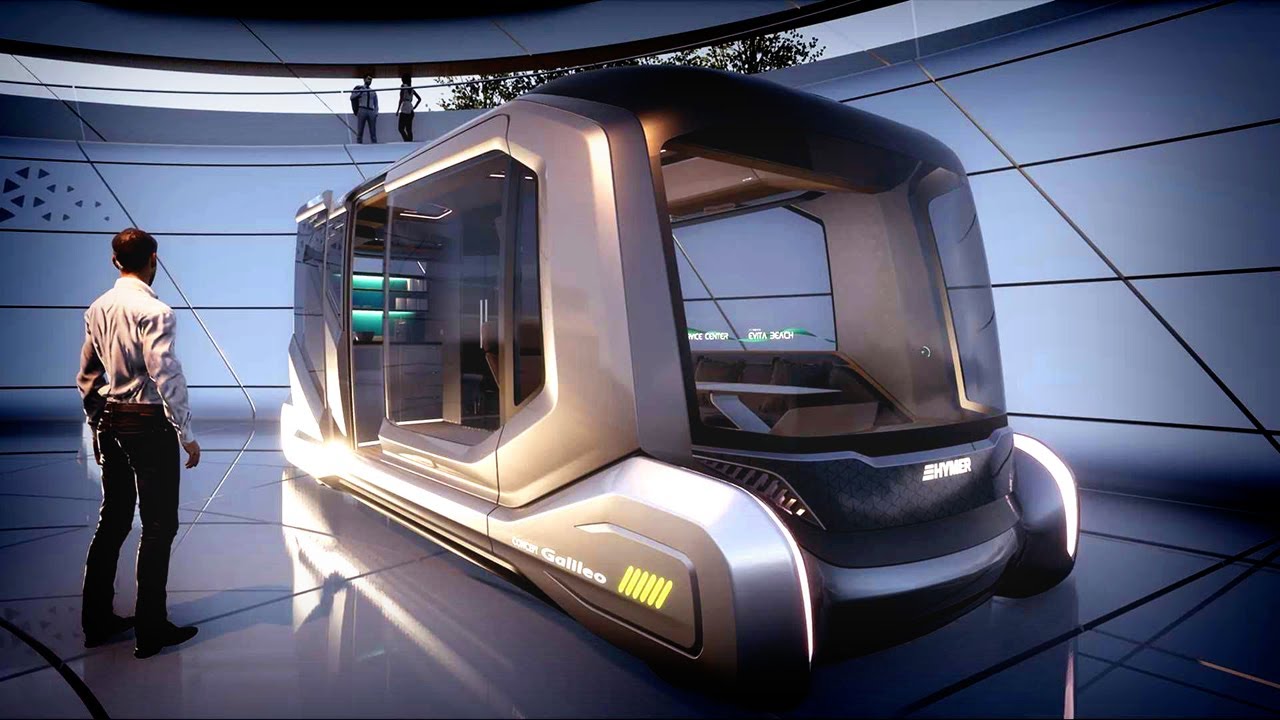 Hymer Galileo Driverless Motorhome Concept of the Future: All Electric Tiny House on Wheels