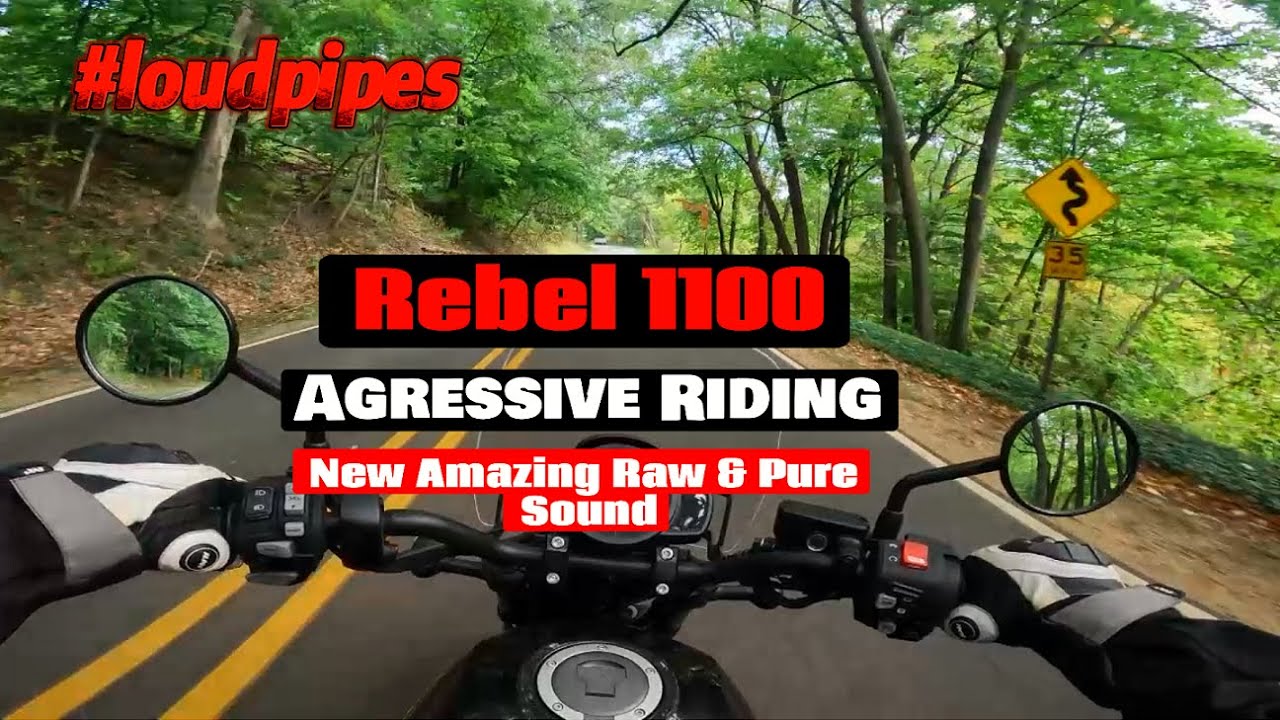 Rebel 1100 - POV Pure Sound Ride - Raw Exhaust - Backroads in Michigan