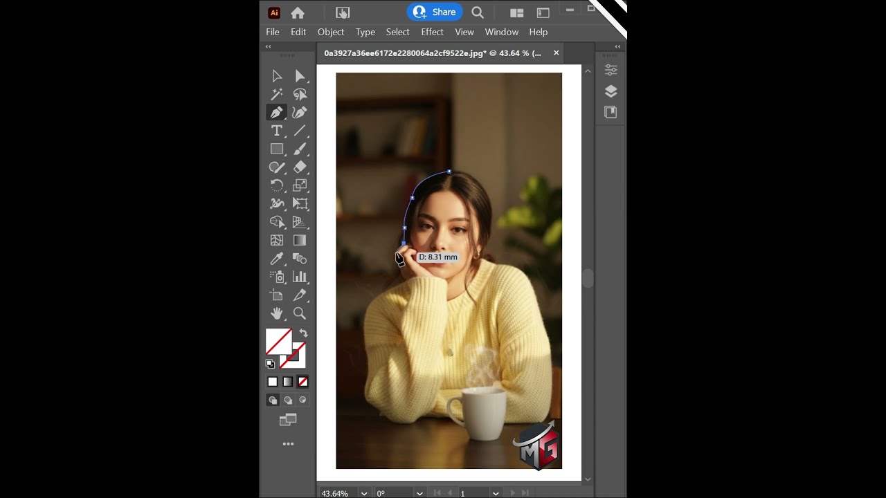 How to remove background in Adobe illustrator 