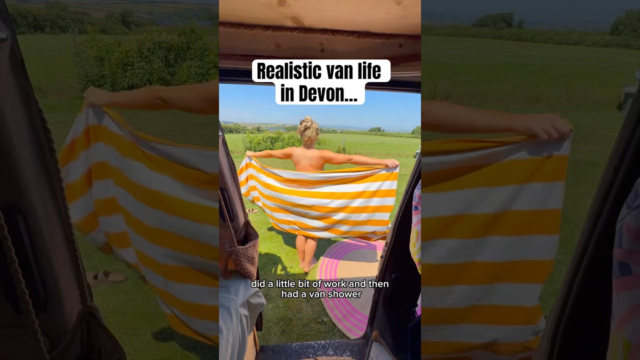 Living out of my van for the summer in Devon 🌞🌊🚌 #vanlife #travelvlog #travel