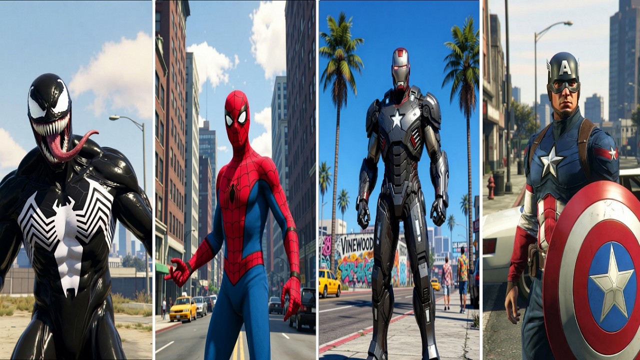 SUPERHERO MEGA BATTLE #52:VENOM vs SPIDERMAN vs IRON MAN vs CAPTAIN AMERICA - Marvel & DC Epic Fight
