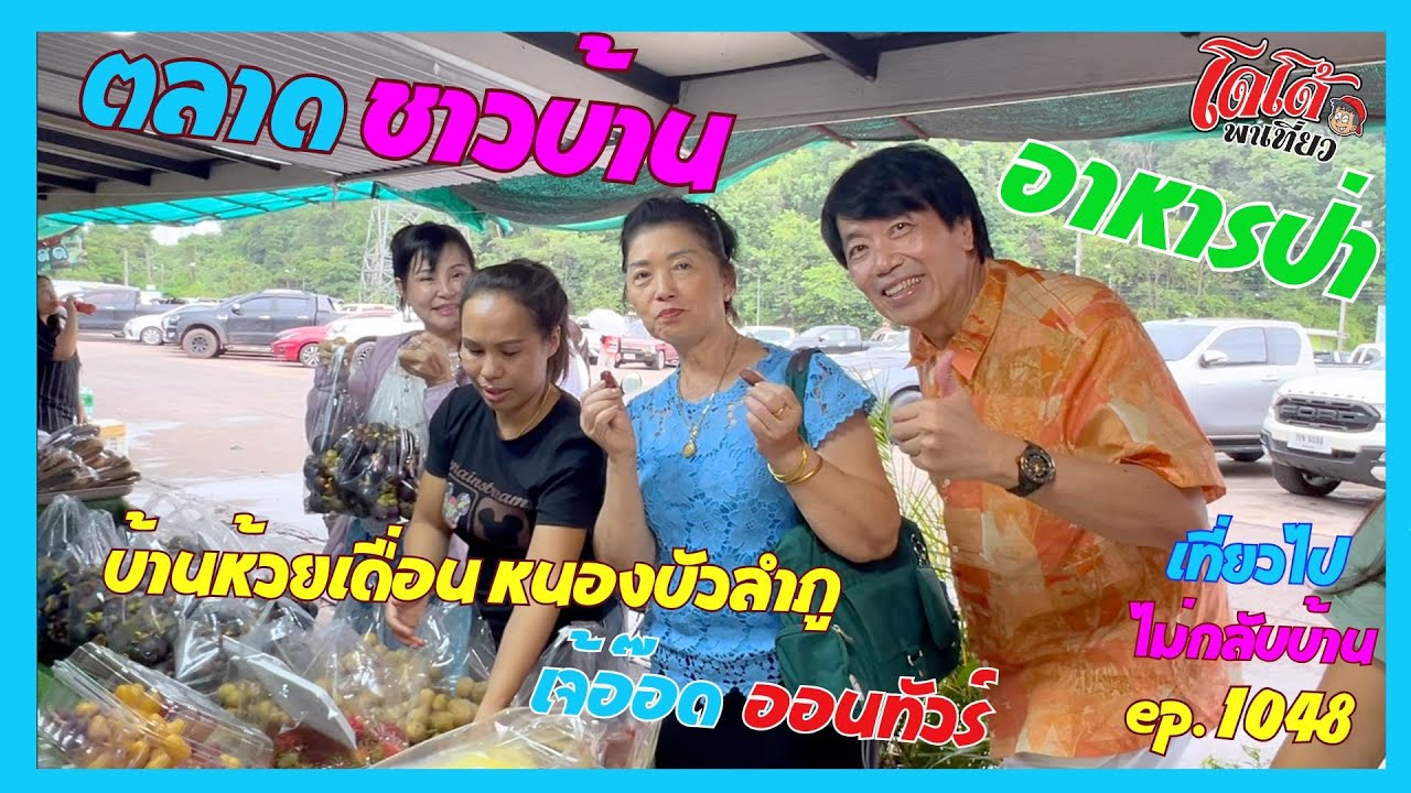 เจ้อ๊อดเข้าตลาดบ้านห้วยเดื่อ หนองบัวลำภู ของป่า ผัก ผลไม้ ไม่เคยเห็น เที่ยวไปไม่กลับบ้าน ep.1048