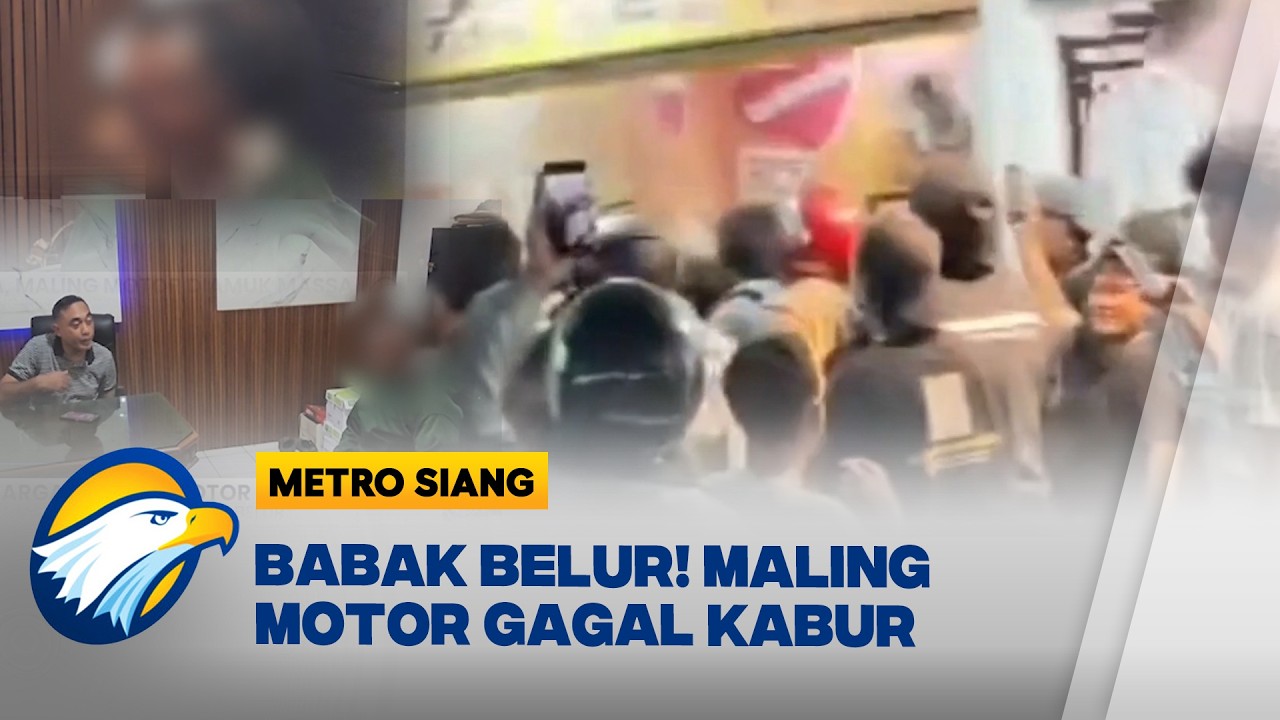 Maling Motor di Sidoarjo Babak Belur di Tempat [Metro Siang]