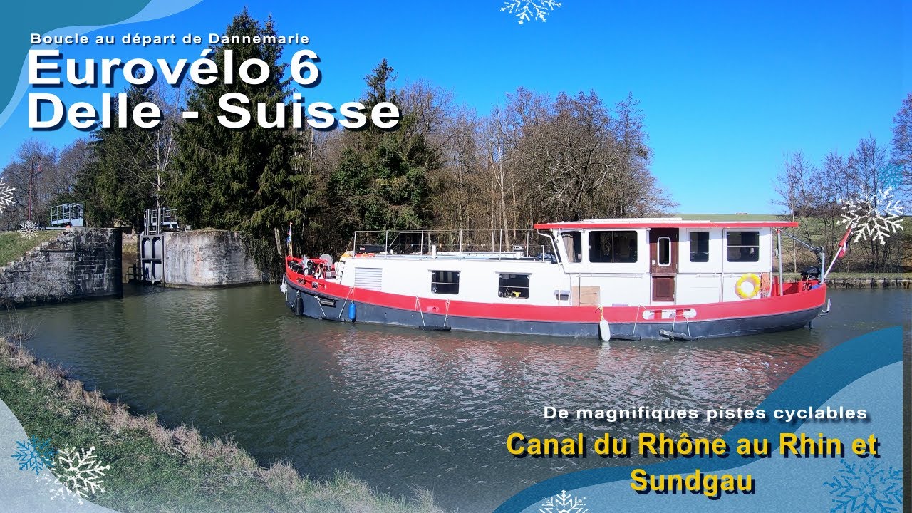 Boucle vélo en Alsace . Dannemarie - Delle - La Suisse - Pfetterhouse - Altenach