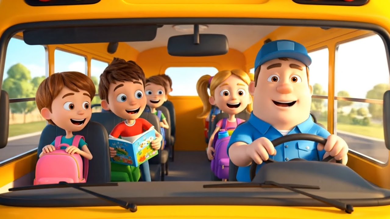 Wheels on the Bus to School 🚌 | Fun School Ride Song for Kids | Nursery Rhymes & Learning