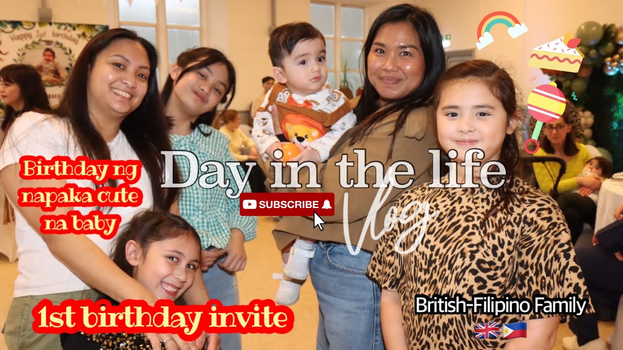 Day in the na life Uk| 1st birthday party invite ng napaka cute na baby 