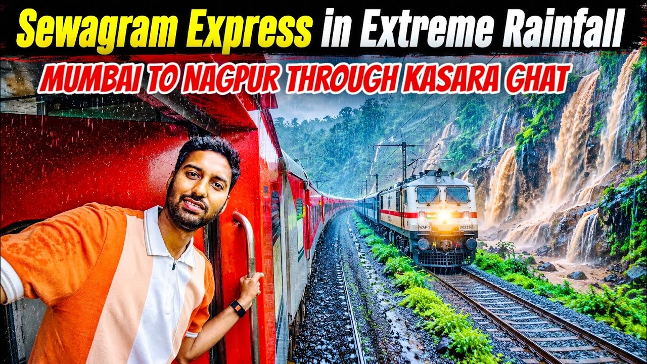 Sevagram Exp Journey Mumbai To Nagpur *Extreme Rainfall kasara* 😯