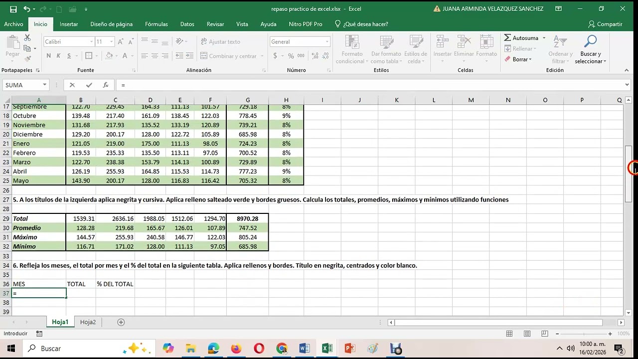 Repaso de Excel