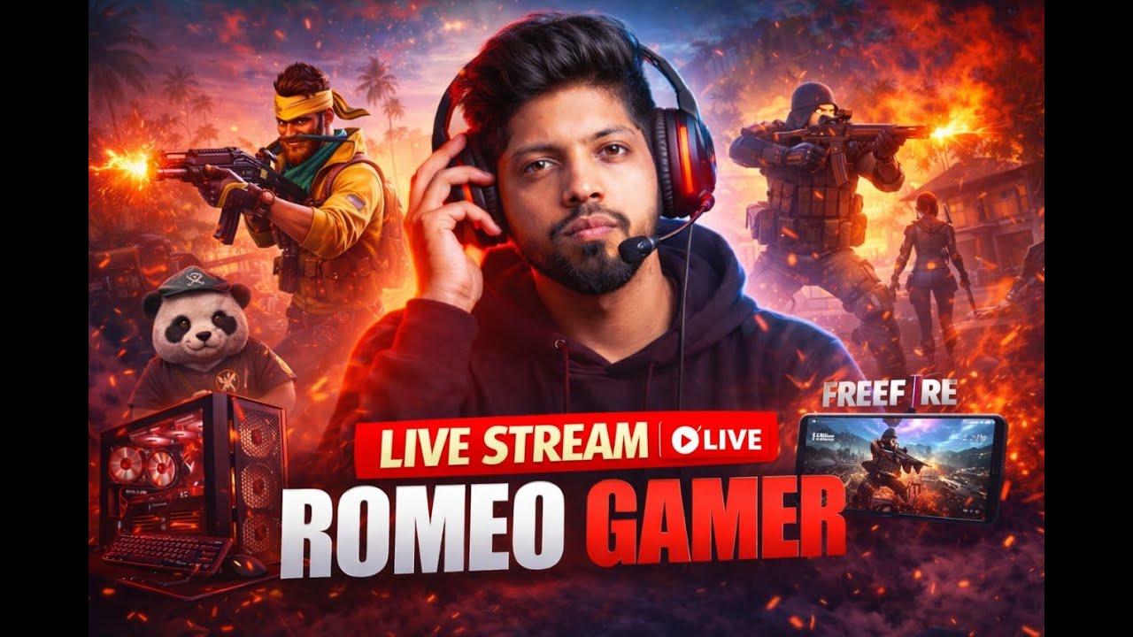 FREE FIRE LIVE TODAY 🔥 | NONSTOP ACTION 😈 | MOBILE PLAYER 📱 ROMEO GAMER LIVE