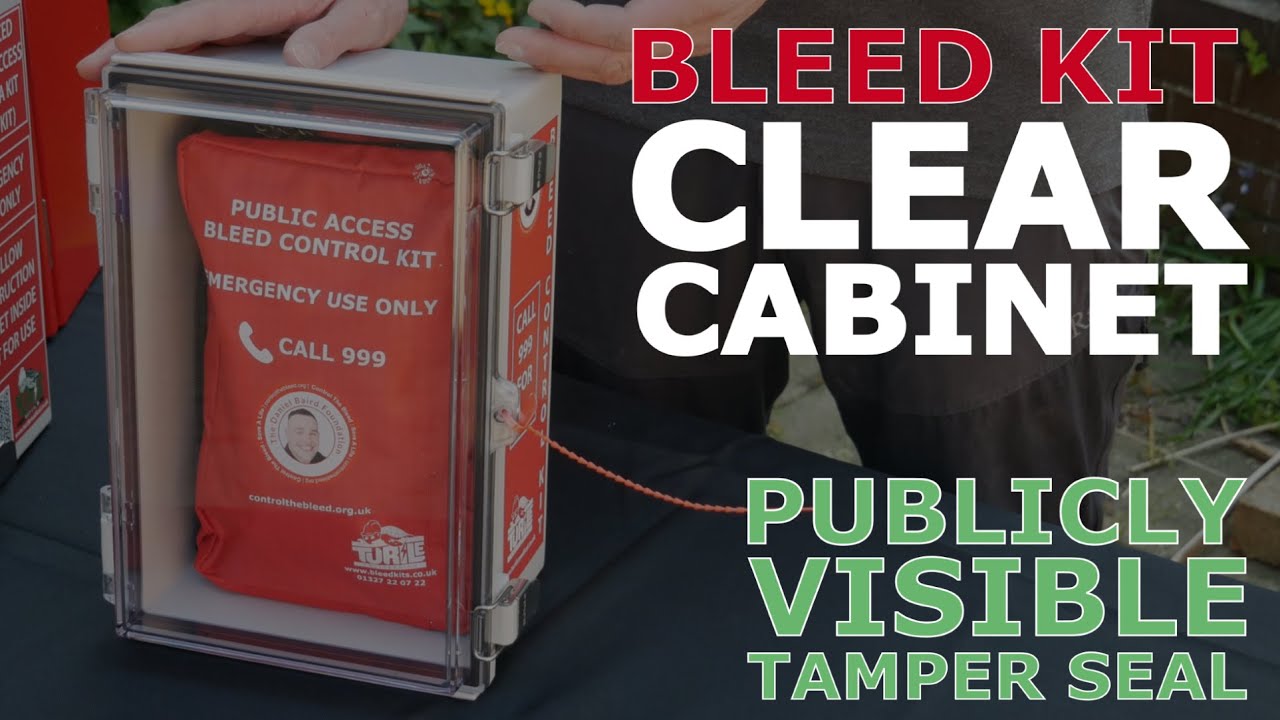 IP66 Waterproof | Plastic cabinet for emergency bleed control and critical injury kits | Tamper seal