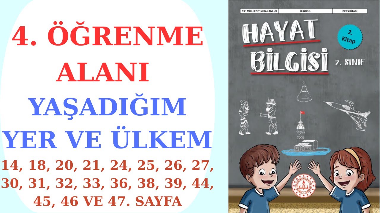 2. SINIF HAYAT BİLGİSİ DERS KİTABI MEB YAYINLARI 4. ÖĞRENME ALANI YAŞADIĞIM YER VE ÜLKEM