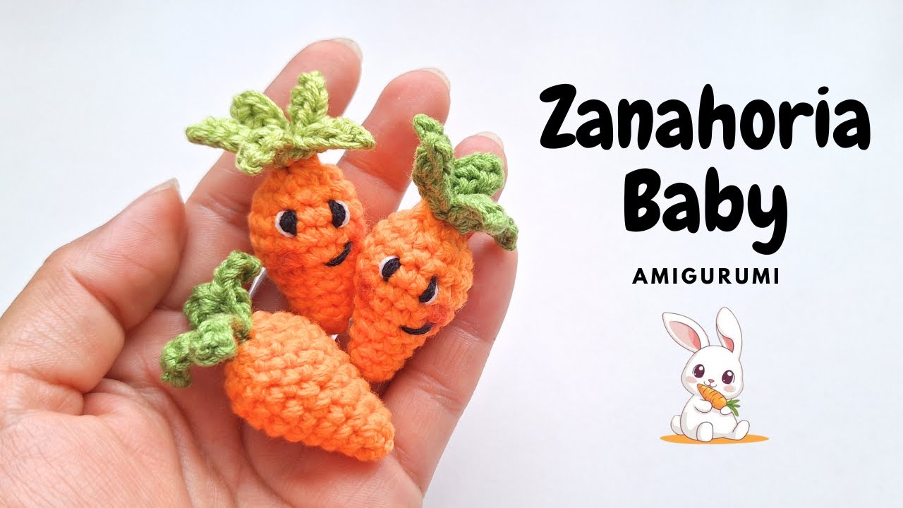 🥕Zanahorias Baby a Crochet 🥕¡Fáciles, Rápidas y Adorables!
