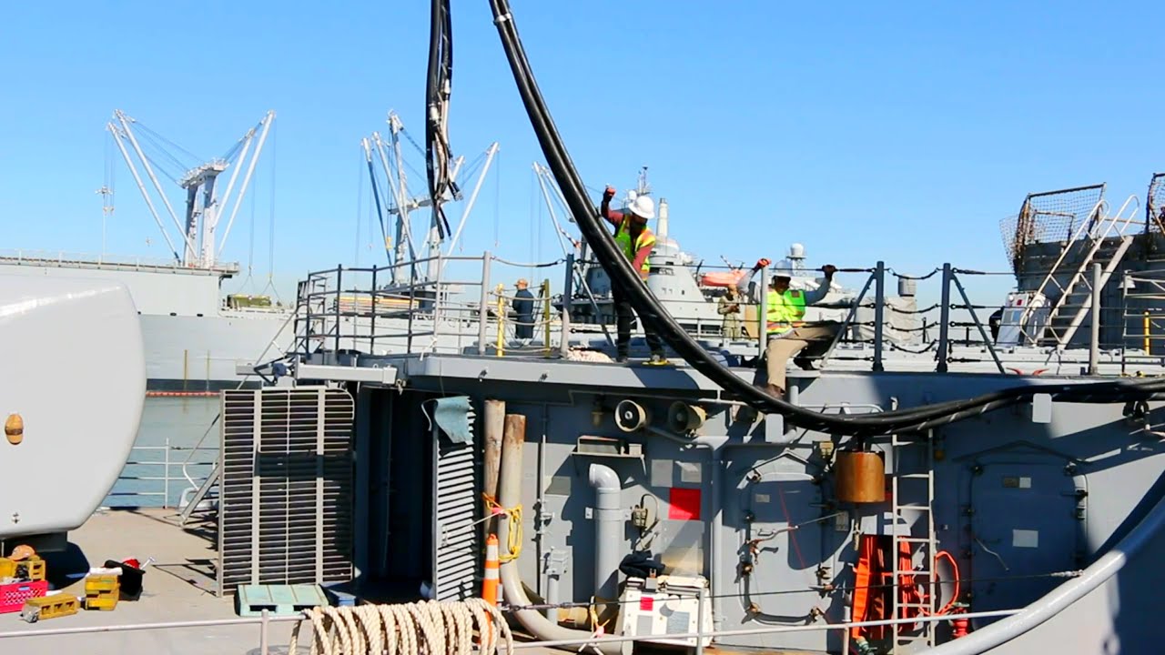 How the Navy does cold ironing with their ships.